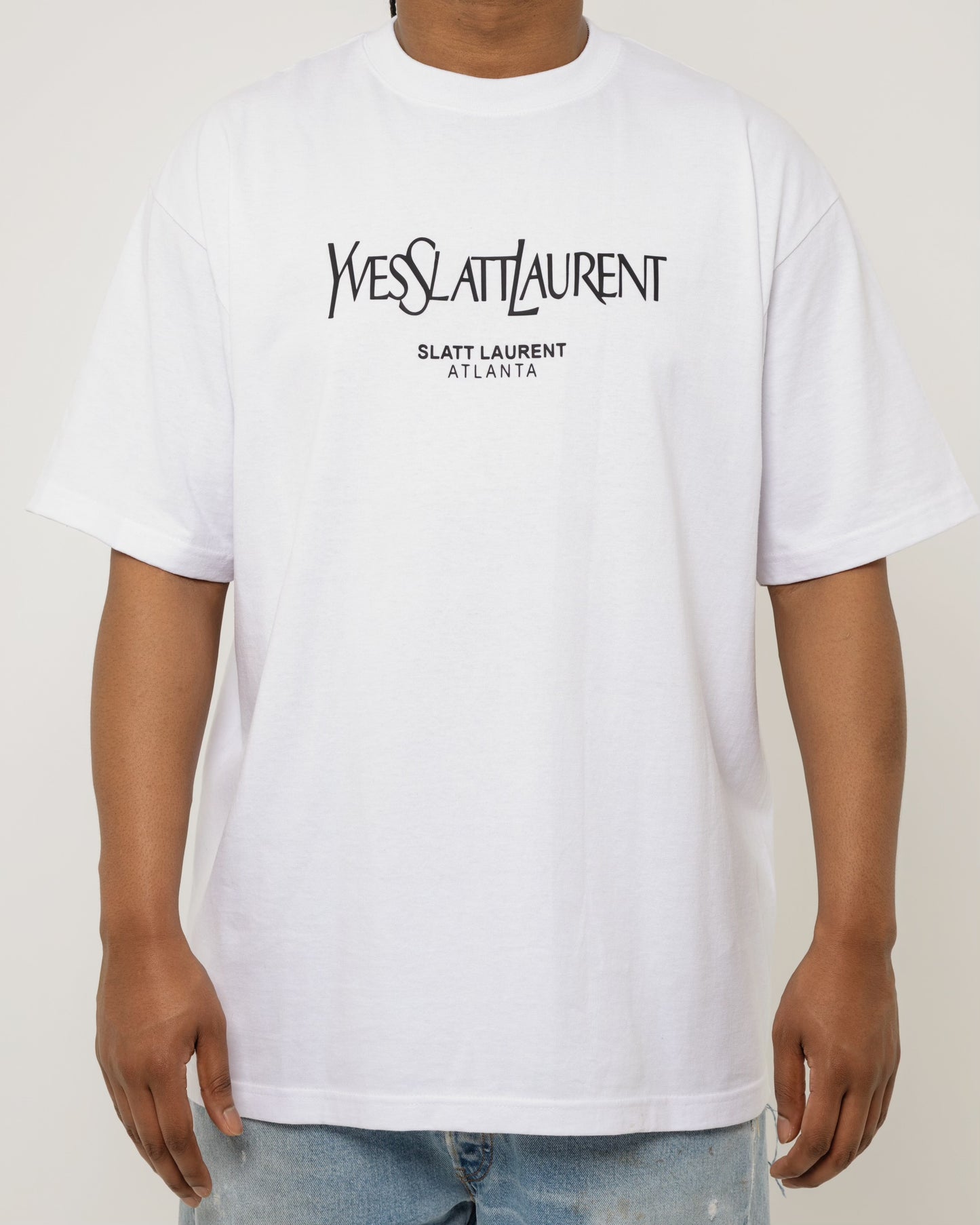 Yves"Slatt"Laurent T-Shirt "JEFFERY FREE" (White)